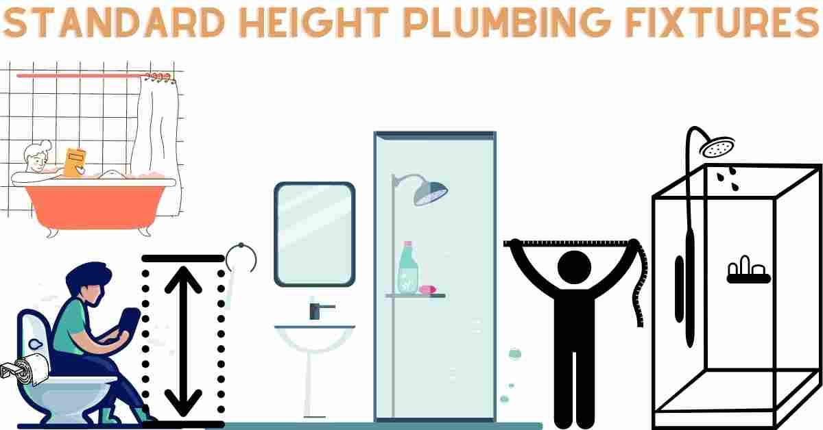 Standard Height Of Plumbing Fixtures, Standard Height For Bathroom Vanity Receptacle