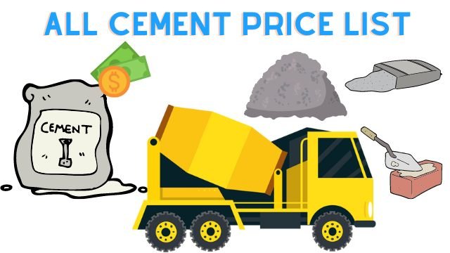All cement price list today