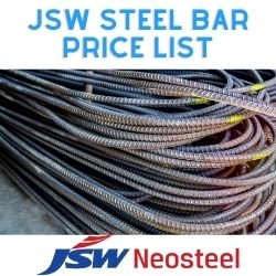 JSW NeoSteel Bar Price List