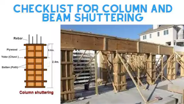 Checklist for Beam and Column Shuttering